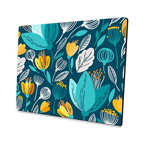 Image of Paper Plane Design Floral Design Printed Anti Skid Non Slip Rubber Mouse Pad of Computers. Size - 9 x 7 inches.d111