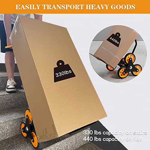 Oyoest HAND TRUCK Dolly,Heavy Duty Stair Climbing Cart 440 Lbs Capacity,2 In 1 Dolly Cart thumb #3