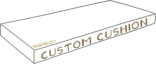 ROFIELTY Cojín de banco de tamaño personalizado, para asiento de banco o columpio, en patio, porche, interiores o exteriores (tamaño personalizado)