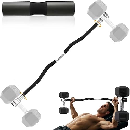 Dumbbell Barbell Converter Bar Set, Adjustable Dumbbell Converter for Home Gym, Compatible with Most Dumbbells Including BowFlex, All-Steel Bar, disponible en Yaxa Colombia