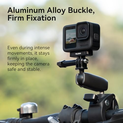 TELESIN Magnetic Latch Mount Metal Adapter Quick Release for Go Pro Hero 13 Black, Dual Lock & Anti-Slip Button Design, Hero13 Accessories, Attachable Tripod, Vlogging Mount - Thumbnail 7