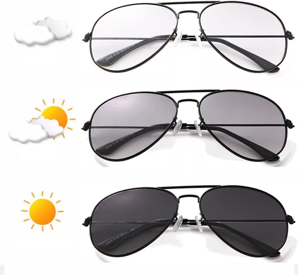 Sunglass Photochromic Reading Glasses Progressive Multifocal Eyewear Sunglasses for Outdoor Unisex 2.5 Computer Readers (Size : Diopter+2.5)