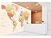 Fotomural Vinilo Pared Mapamundi Fondo Beige | Fotomural para Paredes | Mural | Vinilo Decorativo | Varias Medidas 200 x 150 cm | Decoración comedores, Salones, Habitaciones.