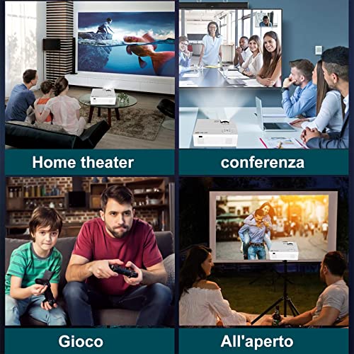 Ysametp Draagbare mini-projector, 1280 x 720 p, 200 inch, HD-videoprojector, 10.000 lm, thuisbioscoop-beamer, compatibel met laptop, tv-stick, HDMI, USB, iPhone en Android - Image 7