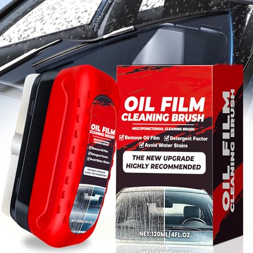 Automotive Oil Film Cleaning Brush, Detergente Anti Appannamento Vetri Auto, Car Glass Oil Film Cleaner, Pulizia Idrorepellente Vetri Auto, Pulitore Vetri Auto(120ml)