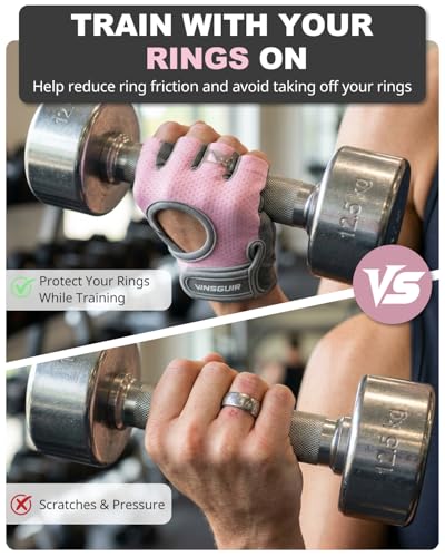 VINSGUIR Workout Gloves for Women and Men, Breathable Weight Lifting Gloves for Gym Exercise, Fitness, Training, and Cycling, with Excellent Grip and Cushion Pads