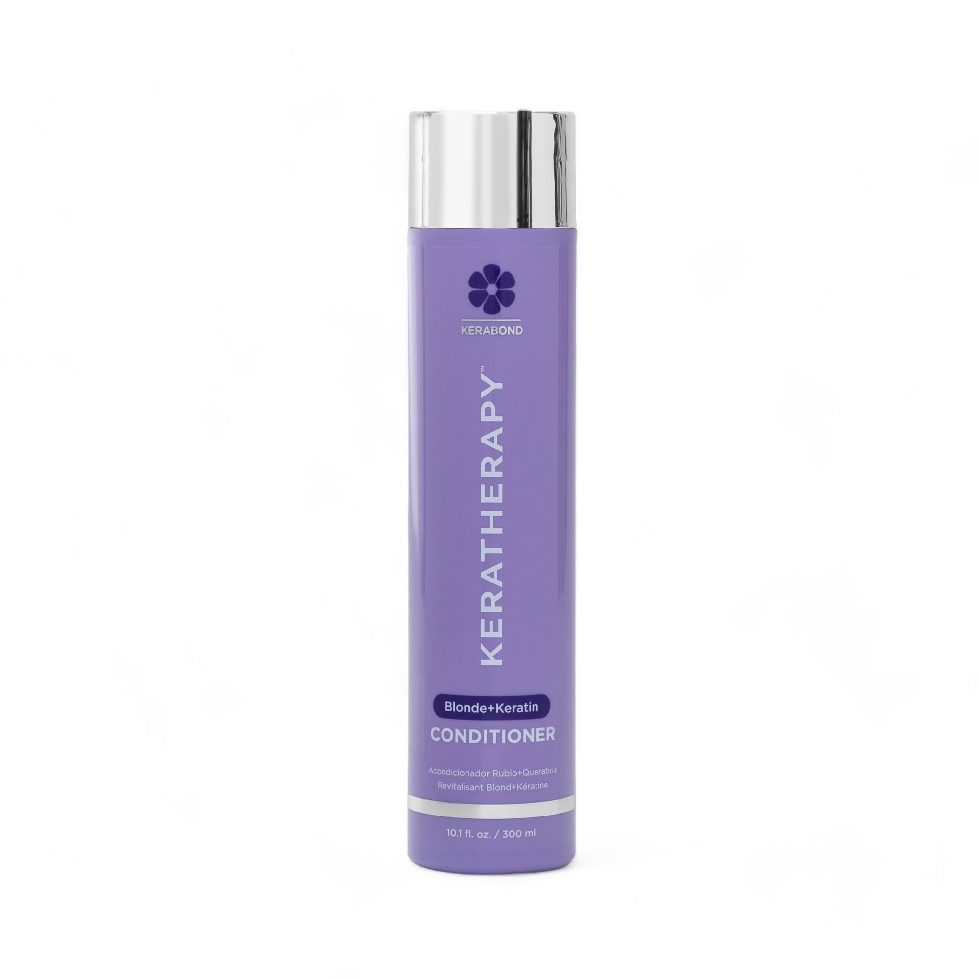 KERATHERAPYKeratin Infused Totally Blonde Violet Toning Conditioner, 10.1 fl. oz., 300 ml - Keratin Therapy Purple Conditioner for Blonde Hair, Brassy, Silver, & Highlighted - Sulfate & Paraben Free