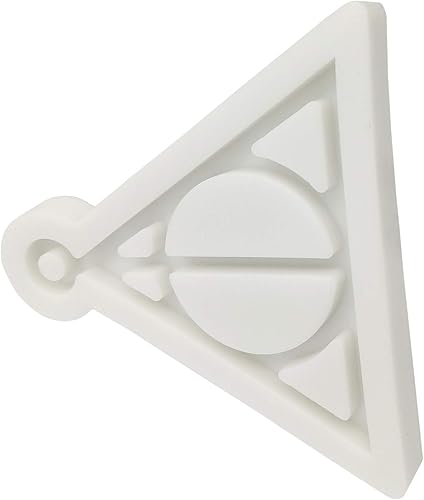 Miniatura 5 de Llavero colgante con logotipo de la muerte, molde de silicona con agujero para hacer tú mismo, pudín de caramelo de chocolate, pasta de goma,