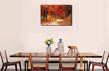 Amazon.co.jp: 自然風景 秋 紅葉 ポスター 壁掛け絵画 現代 装飾