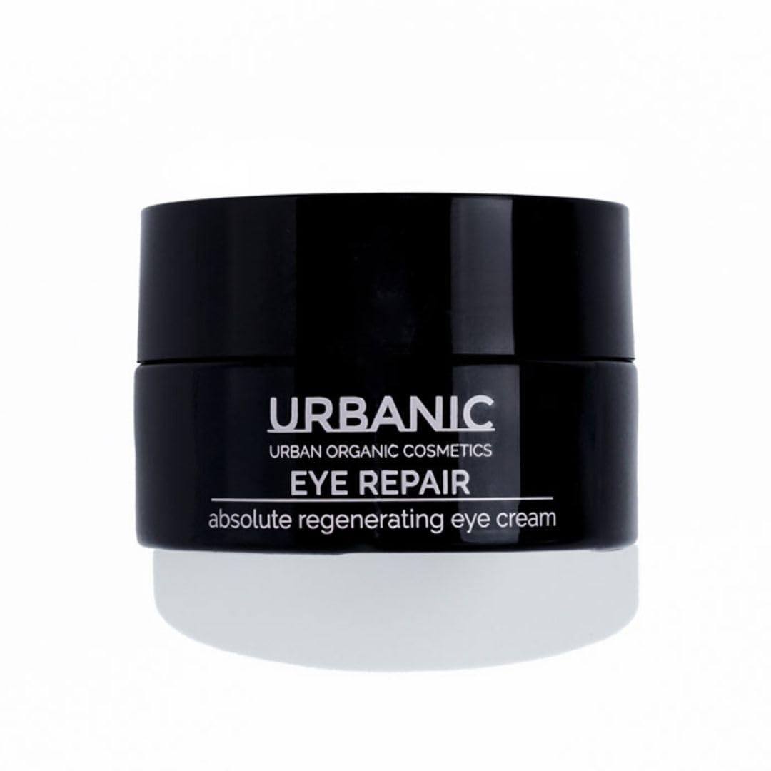 URBANIC Crema Intensiva Contorno de Ojos Eye Repair, Contorno de Ojos Ojeras con Ceramidas 15 ml de producto, Tratamiento intensivo contorno de ojos Sin SLS, SLES y PEG para arrugas, bolsas y ojeras