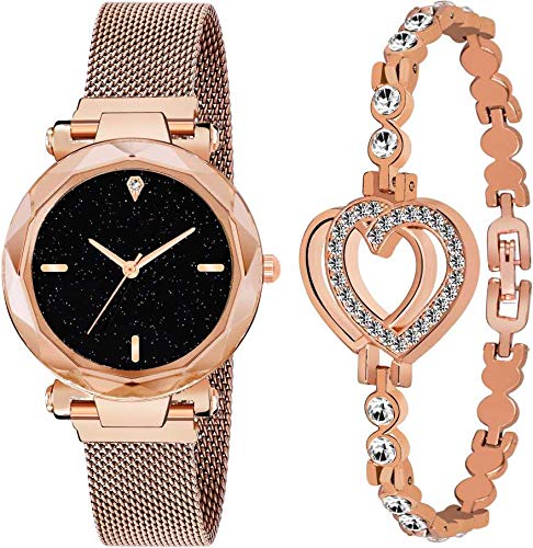 Endeavour Analogue Copper Metal Watch & Bracelet Combo for Women & Girls (B08CHJBBSN) Amazon Price History, Amazon Price Tracker