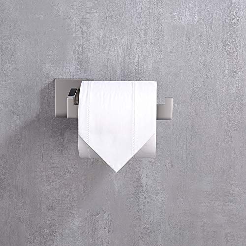 Tastos Polished Chrome Toilet Paper Holder Sus304 Stainless Steel, Modern Square Half Open Bathroom 5 Inch Tp Holder Wall Mount Rustfree Tissue Roll Dispenser For Washroom Kitchen #TOP6