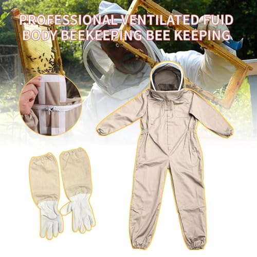 Ropa de apicultura para campo y granja: traje ventilado profesional con guantes L 2