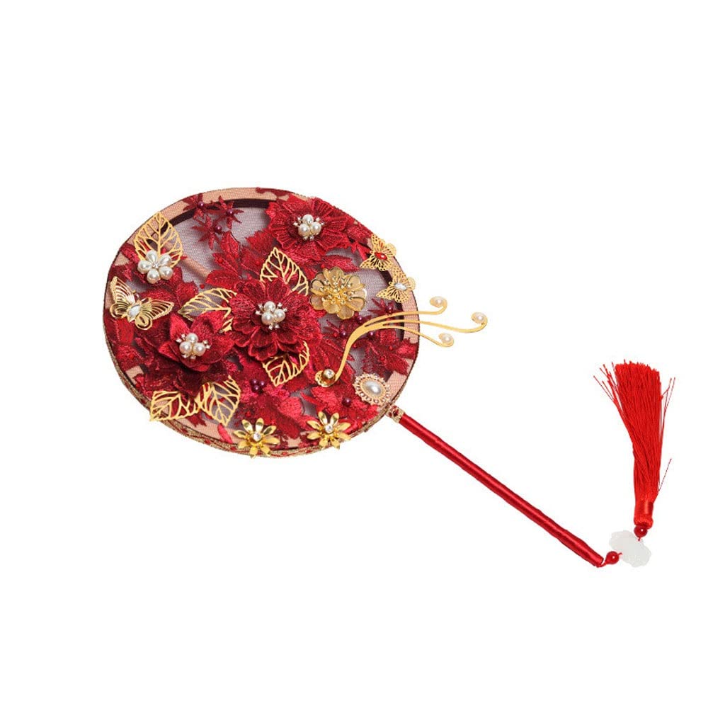 Chinese Style Bride Holding Flowers Ancient Xiuhe Wedding Dress Hi Fan