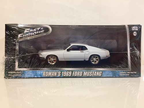 Greenlight 86236 Roman's 1969 Ford Mustang Custom Anvil Halo Fast and Furious 6 Movie (2013) 1/43 Diecast Model Car