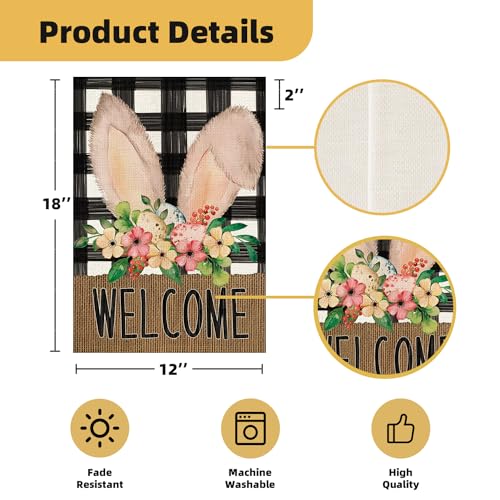Diakopes GF005 Seasonal Garden Flags For Outside, 12X18 Double Sided Yard Flags Outdoor Holiday Decor Set Of 12 Small Burlap Welcome Garden Flags thumb #2