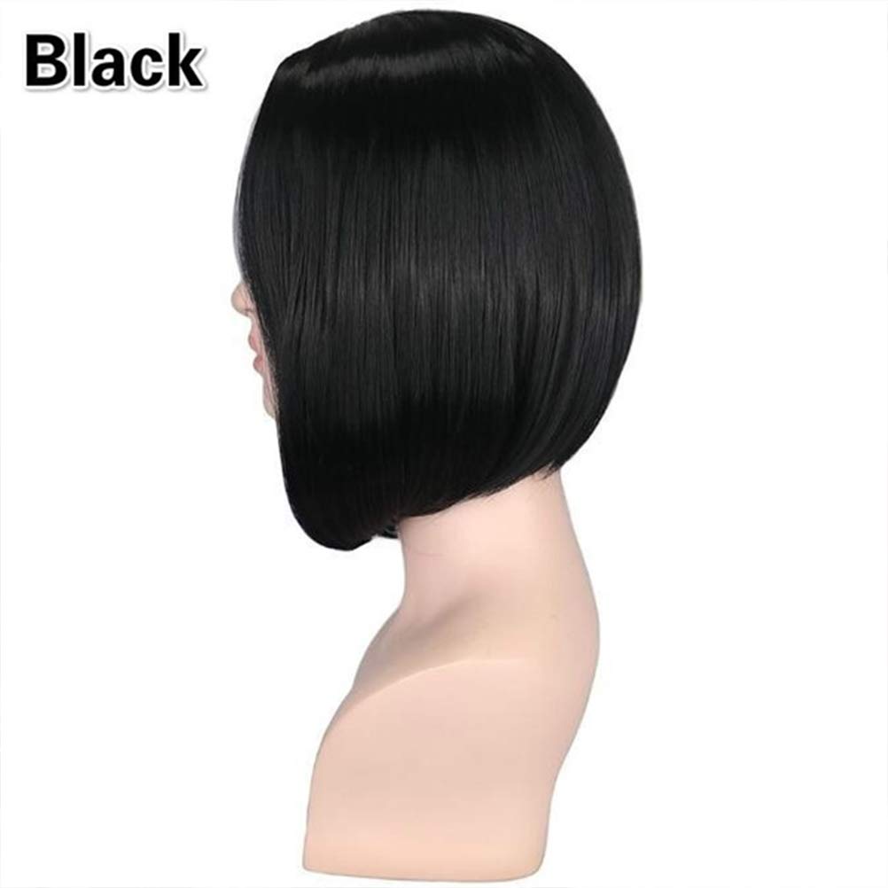 Sonew Short Straight Bob Wigs, Human Hair Wigs For Black Women, Full And Thick Heat Wig For Women, Fits 20.5-22.8inches Head Circumference (Black)