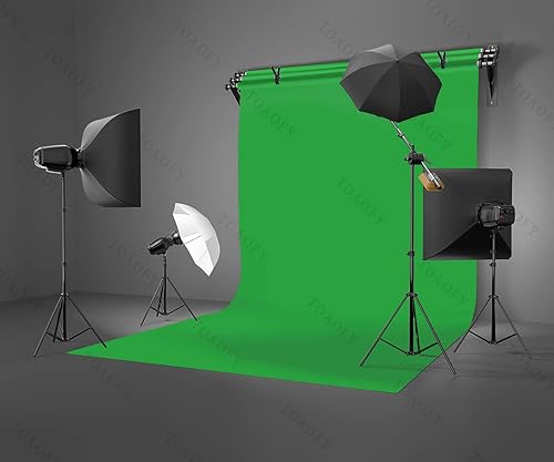 Miniatura 7 de Telón de fondo verde de 5 x 7 pies para fotografía, color sólido, fondo de sesión de fotos, tela de muselina de alta densidad, pantalla de retrato