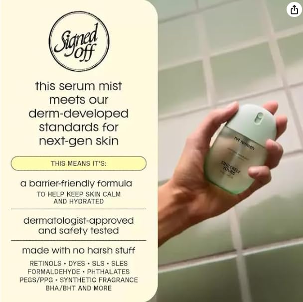 Sincerely Yours Hit Refresh Soothing and Hydrating Serum Mist with Cucumber Extract | Size: 1.9 oz/55 ml