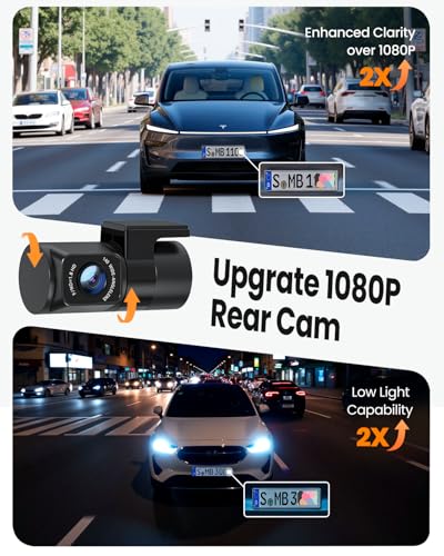 Image of 4K Dash Cam Front and Rear, Built-in WiFi GPS, 3 inch IPS Screen, HDR Night Vision Dash Camera for Cars, G-Sensor App Control, Emergency Lock, Accident Record, Parking Mode, Support 512GB Max