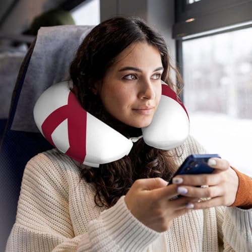 Almohada de viaje espuma memoria u-shaped suave miniatura 5
