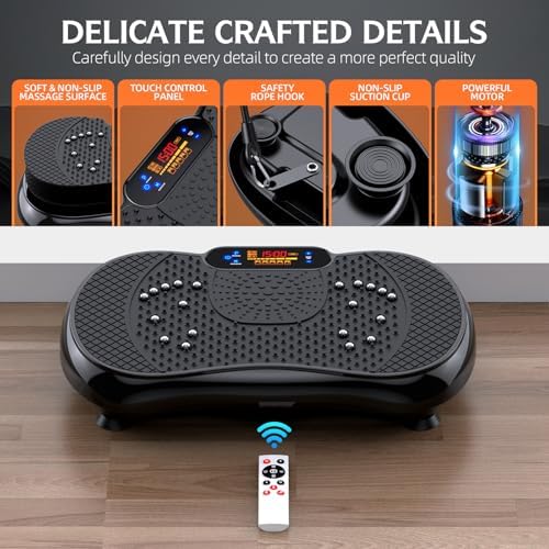 Vibration Plate Exercise Machine, PBYRD Lymphatic Drainage Machine for Weight Loss, Full Body Workout Vibrate Fitness Platform, Helps Toning Shaping Wellness Home Gyms Workout - Max User Weight 330lbs 7 51aBlpHTQgL. AC