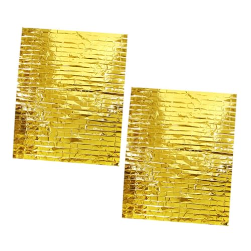 NULYLU Insulated Camping Blanket Reflective Heat 2pcs Emergency Blankets for Low Temperature Activities