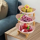 🍒🍇🍓【Facile à nettoyer】 : grâce à la surface lisse des trois coupelles à fruits et aux trois coupelles à fruits amovibles, vous pouvez le nettoyer facilement sans perdre beaucoup de temps.