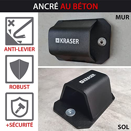 Ancrage au sol pour antivol moto sécuriser remorque et vélo