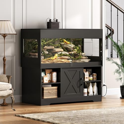 Terroute 120 Gallon Reptile Tank with Stand 4x2x2 Reptile Enclosure