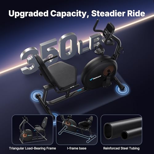 Image of MERACH Recumbent Exercise Bikes for Home with Smart Bluetooth Equipment Exercise Bikes App,LCD,Heart Rate Handle Stationary Bikes for Home, Magnetic Recumbent Exercise Bike for Seniors Gym S08 /S23