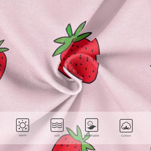 Cute Red Strawberries Soft Pink Toddler Underwear Custom 2t Cotton Panties Little Girl Bright Briefs Underpants3