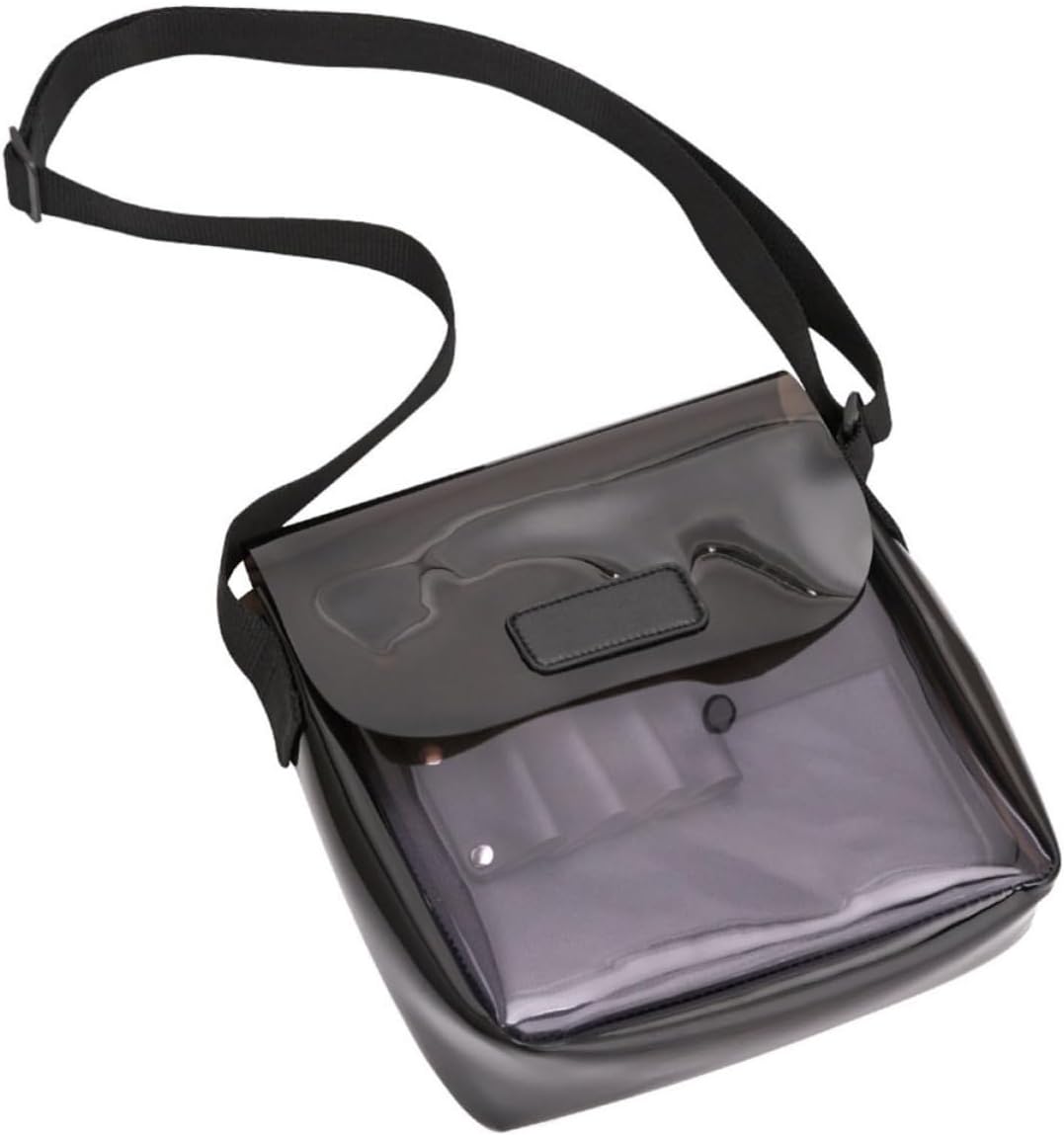 CHILDWEET Portable Lightweight Black Hair Tools Travel Bag with Nylon and Pvc Material for Personal Use and Daily Life, Simple Vintage Design Hair Stylist Organizer Shoulder Bag