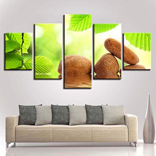 SMHCHA 5 piezas de imágenes Piedra Imagen Artística Digitalizada Lienzo decoración de la Imagen óleo Posters Arte De La Pared (Sin Marco) 150x80cm Cover