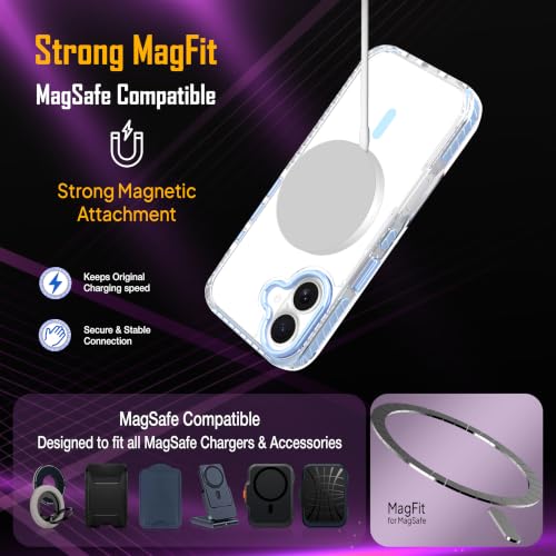 Image of Zapcase Crystal Clear Back case for iPhone 17 | PC Back | TPU Bumper with Inner Rubber Grip | Metal Camera Guard Bezel | Metal Buttons | Scratch Resistant Cover | 2 Layer Edge Protection | Light Blue