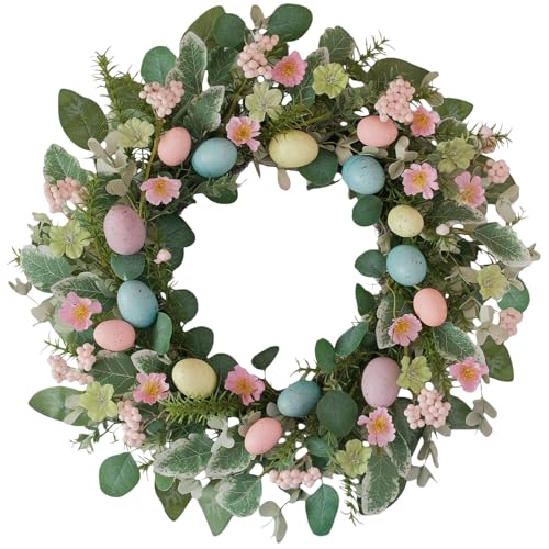 24 Inch Easter Wreath for Front Door - Spring Summer