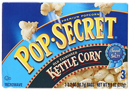 Image of Pop Secret Popcorn, Kettle Corn, 3.2 Ounce Microwave Bags, 3 Count Box