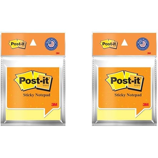 3M Post-it Sticky Notes Pack of 2 3 x 3