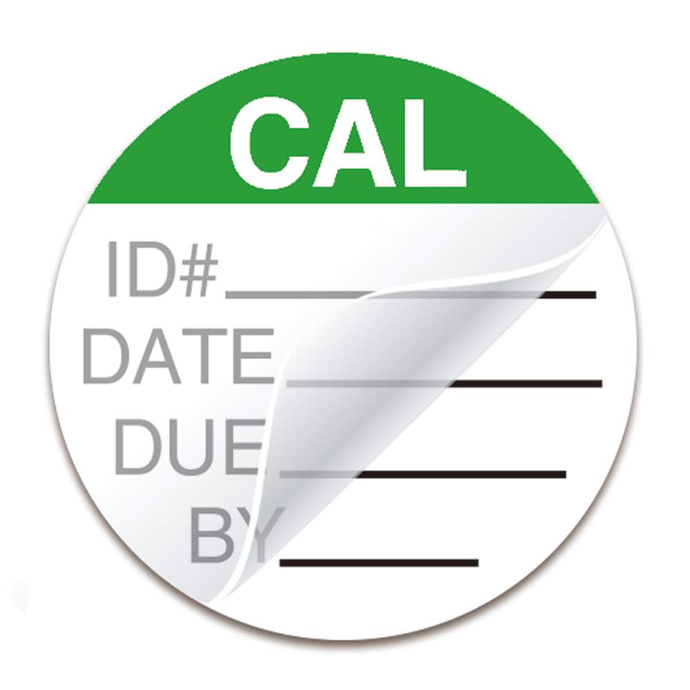 Self Laminating Calibration Labels 1.5 Inches Writeon Calibration