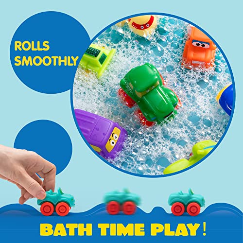 JOYIN Cartoon Cars, Soft Rubber Toy Car Set, Mini Toy Vehicles, Bath Toy Car for Toddlers, Gift for Boys and Girls Christmas Birthday, Summer Beach and Pool Activity, Party Favors for Kids - Image 4