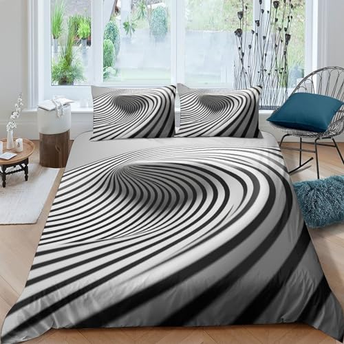 Housse de couette 3D fermeture éclair grise 220x240 sans plis - 2