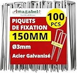 ✅Galvanisation à Chaud de Qualité Supérieure: l'élégante piquet fixation à chaud des piquets ne donne pas la touche d'une chance. Malgré le vent et les intempéries, les agrafes pour toile de paillage brilleront encore des années plus tard dans un superbe argent.