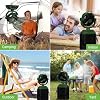 Portable Misting Fan for Outdoor Patio, 20000mAh Rechargeable Battery Operated Camping Fan with 1.6 Gal Bucket, Strong Winds, 4 Large Spray Outlets, for Fishing/Travel/Garden Party/Golf/Tent, Green