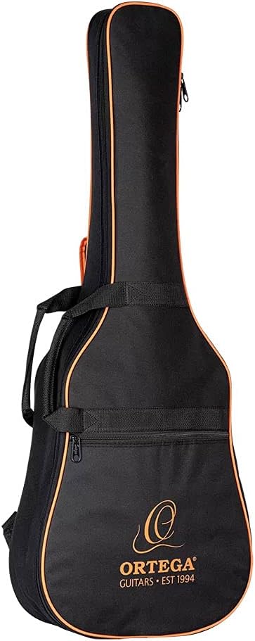 Ortega Guitars 6 Gaucho Series Nylon String Parlor Guitar w/Bag, Right, Orange (RGA-ORG)