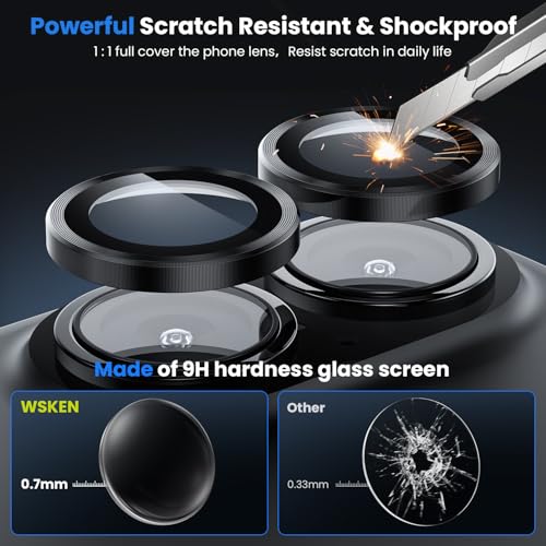 Image of Lensarmor Compatible With Black Iphone 16 Camera Lens Protector /Iphone 16 Plus Camera Lens Protector - 9H Hardness, Premium Iphone 16 Lens Protector, Does Not Affect Flash Shots