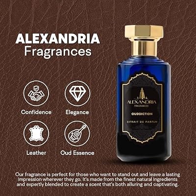 Alexandria Fragrances Ouddiction Perfume - Premium Parfum with Rich Oud and Leather Notes - Long Lasting Eau de Parfum for Men and Women - Luxury Mens Cologne for Every Occasion - 60ml