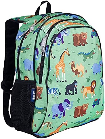 Wildkin 15-Inch Kids Backpack for Boys & Girls, Perfect for Early Elementary, Backpack for Kids Features Padded Back & Adjustable Strap, Ideal for School & Travel Backpacks (Wild Animals)