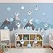 Outus 45 Pcs Winter Cutouts Snowflake Accents Paper Cutouts Name Tags Seasonal Bulletin Board Tree Displays Classroom Decoration for Teacher Student Homeschool Christmas Supplies (Snowman Style)