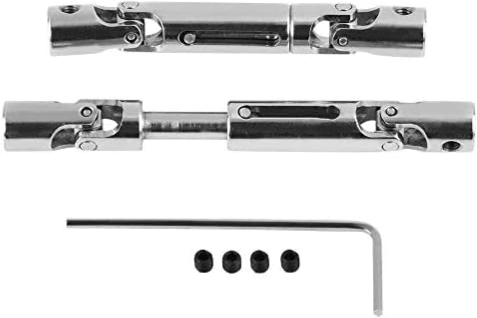 RC Car Drive Shaft, 2 Pcs Metal Universal RC Drive Shaft for WPL 1/16 Scale RC Military Truck RC Model Upgrade Parts Accessories