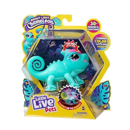 Little Live Pets - Sunny The Bright Light Chameleon | Interactive Color Change Light Up Toy, 30+ Sounds & Emotions, So Many Moods, Repeats Back, Beat Detection (Batteries Included, for Kids Ages 5+)
